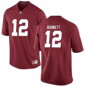 Men's Alabama Crimson Tide #12 Logan Burnett Crimson Replica NCAA College Football Jersey 2403MKIW3